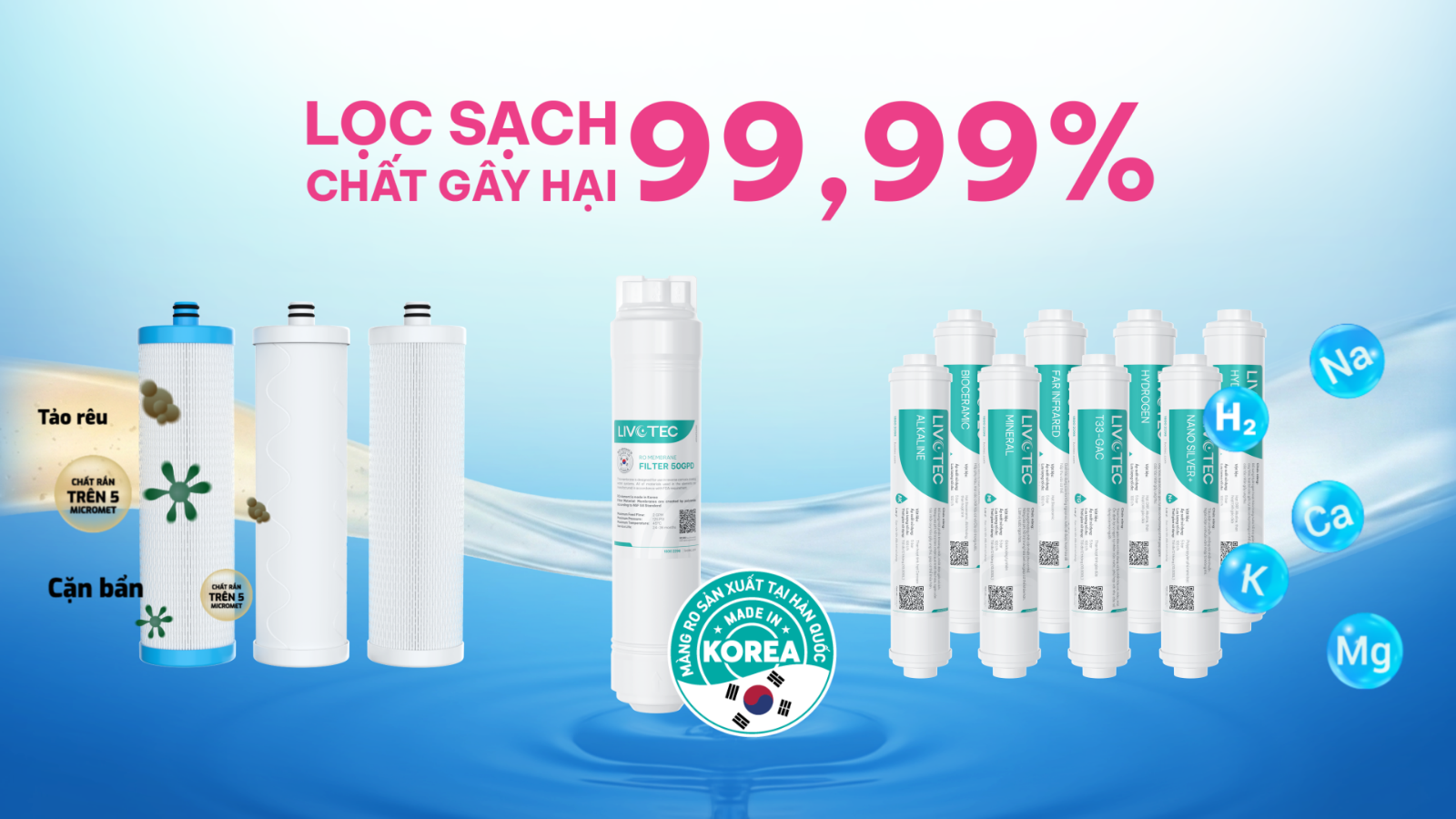 Máy lọc nước Livotec hiệu suất cao, an tâm nước sạch vui đón Tết đến Xuân về