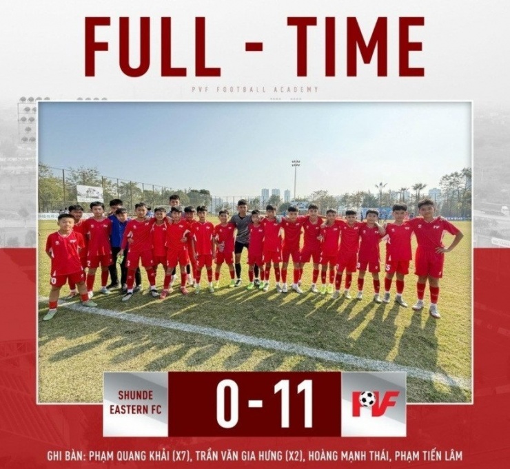 Đội bóng Việt Nam thắng đối thủ Trung Quốc 11-0 trên sân khách - 1