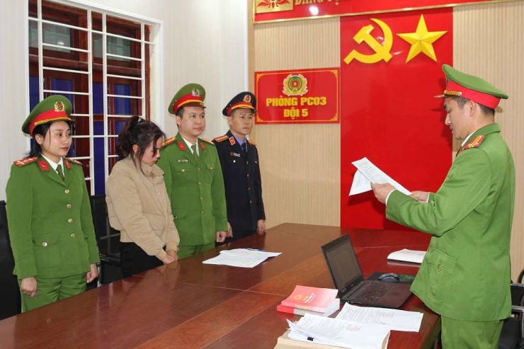 Lê Thị Lộc tại cơ quan điều tra.&nbsp;