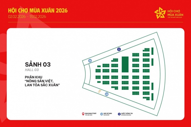 Nếu nhóm “tín đồ” sắm Tết và mê sự hiện đại có sảnh 1,2 - Phân khu “Du xuân quê hương - Sản vật bốn phương”, thì sảnh 3 là nơi trưng bày “Nông sản Việt - Lan tỏa sắc xuân”