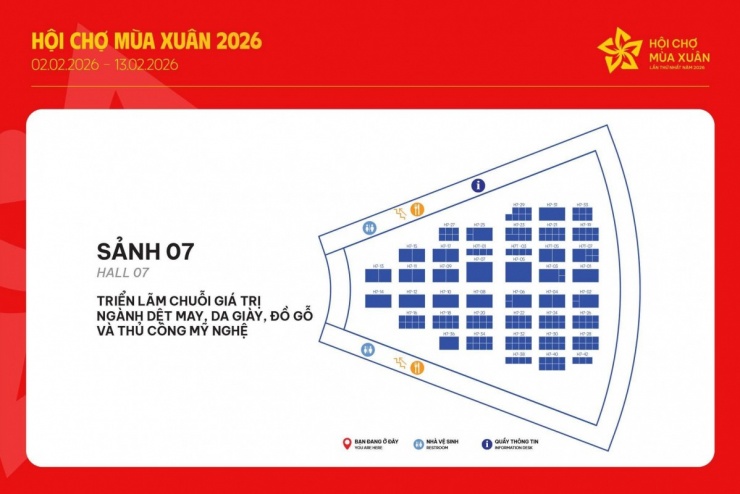 Một trong những điểm nhấn nổi bật của Hội chợ Mùa Xuân 2026 là cách tiếp cận tổ chức theo concept