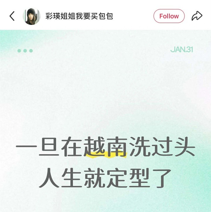 Bài đăng khen ngợi trải nghiệm dịch vụ gội đầu tiệm ở Việt Nam. (Ảnh chụp màn hình)