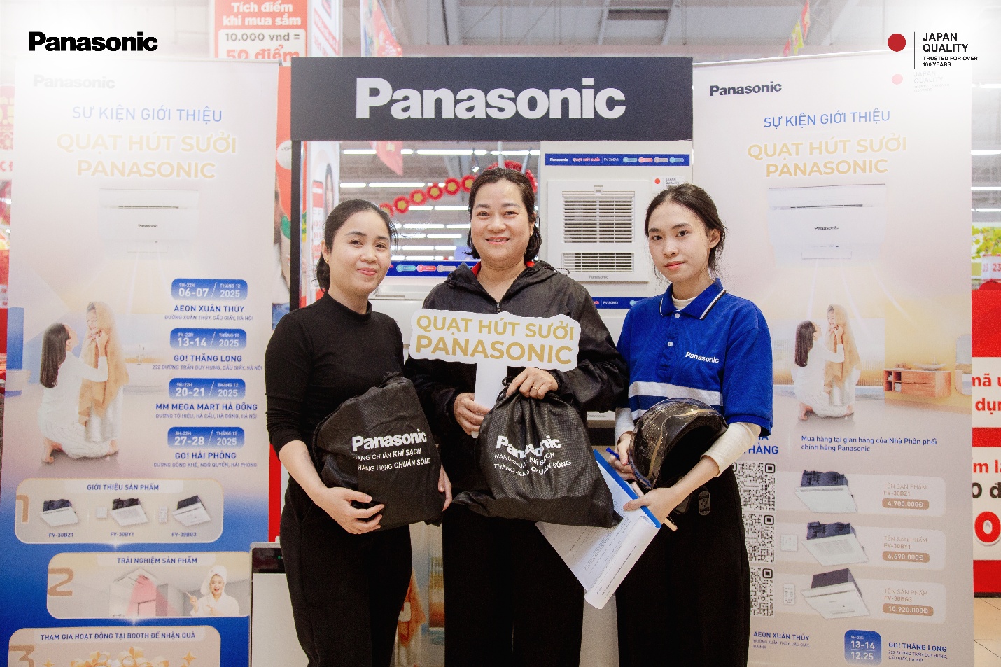 Panasonic tổ chức các hoạt động trải nghiệm thực tế sản phẩm quạt hút sưởi tại siêu thị Go! Hải Phòng
