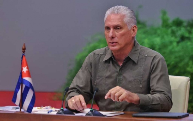 Chủ tịch&nbsp;Cuba Diaz-Canel. Ảnh: Prensa Latina.