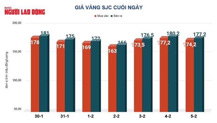 Giá vàng hôm nay 6-2: Sụt giảm mạnh - 2