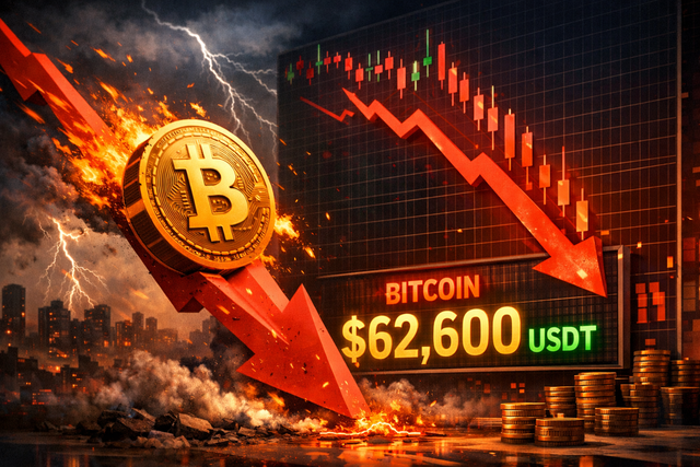 Giá Bitcoin lao dốc về 62.600 USDT rạng sáng 6/2.