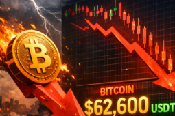 Bitcoin bị bán tháo dữ dội còn 62.600 USDT, chỉ 24 giờ mất trên 13% giá trị