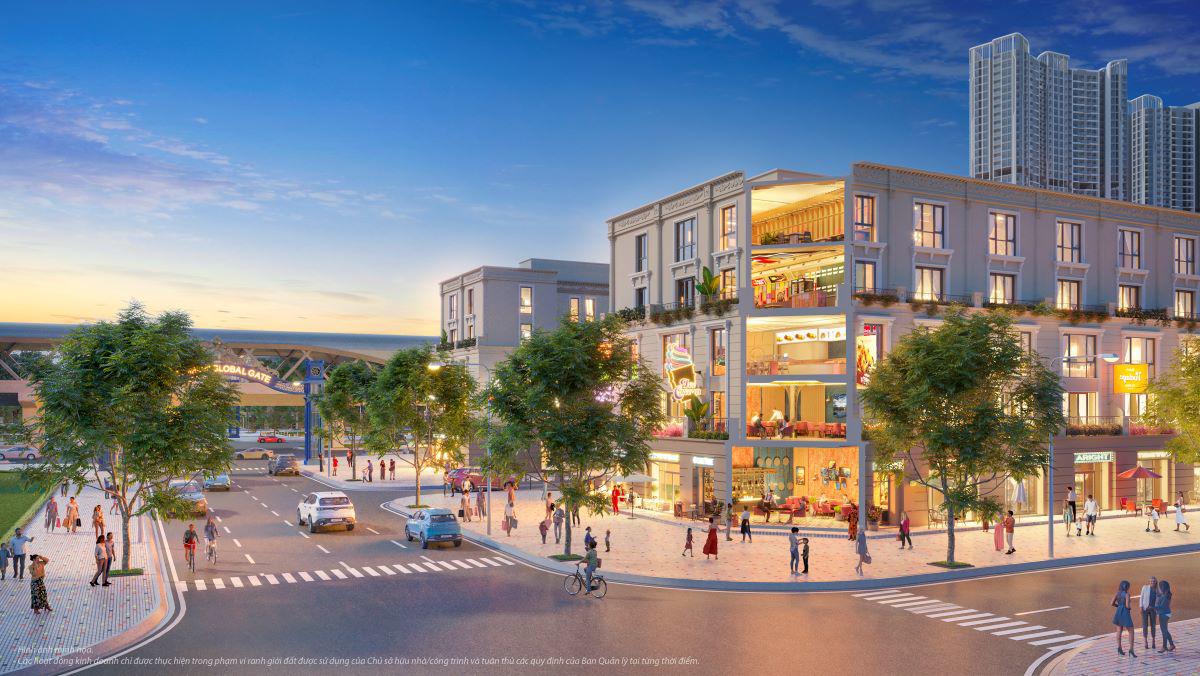 Mỗi căn thương mại thấp tầng có diện tích sử dụng lên tới hơn 600m2, mặt tiền thông thoáng dễ dàng đón khách