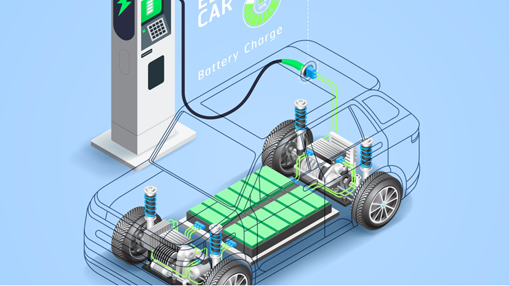 Ảnh minh họa xe điện đang sạc.