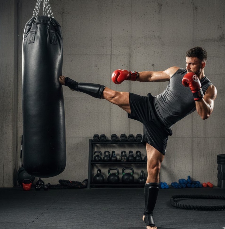 Kickboxing giúp đốt cháy khoảng 700–900 calo/giờ.