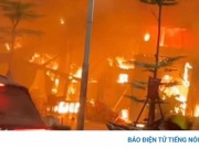 Cháy lớn tại quán bia trên đường Trần Hữu Dực, Hà Nội lúc nửa đêm