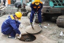 Mục sở thị hầm chống ngập 2.000 m³ dưới sân trường ở Hà Nội