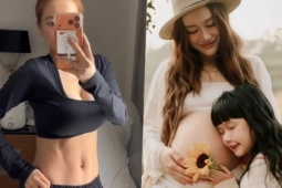 Nhã Phương khoe cơ bụng sau hai tuần sinh con