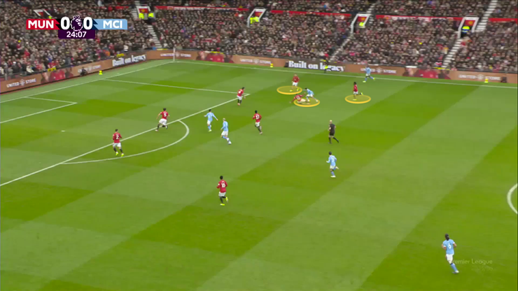 Với sự hỗ trợ tốt hơn từ các đồng đội xung quanh và quãng đường phải bao quát ngắn hơn, Casemiro có thể chọn đúng thời điểm để lao vào tranh chấp và tắc bóng, qua đó thể hiện hiệu quả rõ rệt trong chiến thắng của Man Utd trước Man City