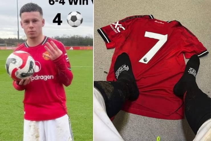 Con trai Rooney ghi 4 bàn/trận, xứng đáng lên đội 1 MU nhận lương 1,7 tỷ đồng