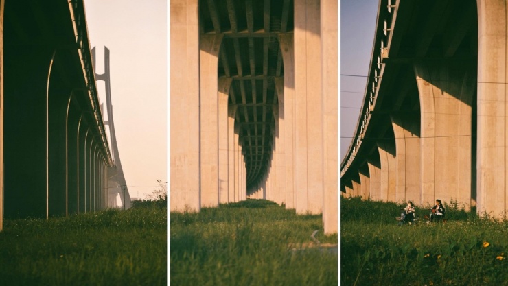 Những vệt nắng 'xẻ dọc' không gian, tạo nên chiếc view huyền ảo. (Ảnh: quoc.su)