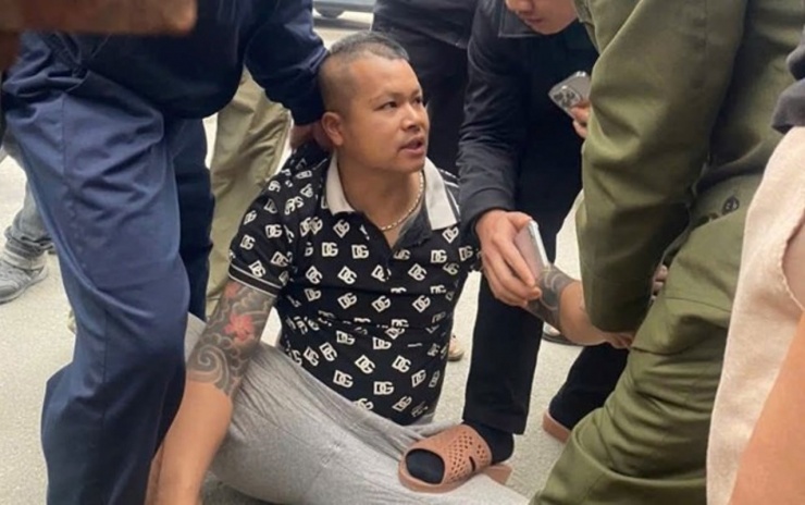 Đối tượng Luân là người bị bệnh tâm thần mới được gia đình xin về ngoại trú từ ngày 2/2. Ảnh: NDCC.