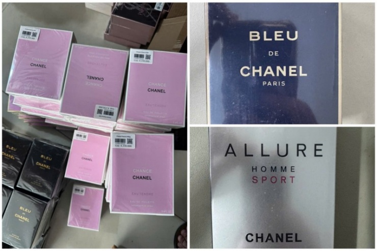 Một số sản phẩm mỹ phẩm giả.