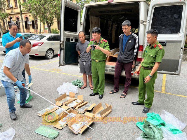 Tang vật vụ án. Ảnh; Công an tỉnh Lạng Sơn.