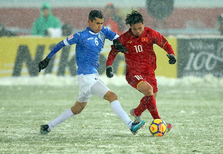 Công Phượng thi đấu tốt ở trận chung kết U23 châu Á 2018.