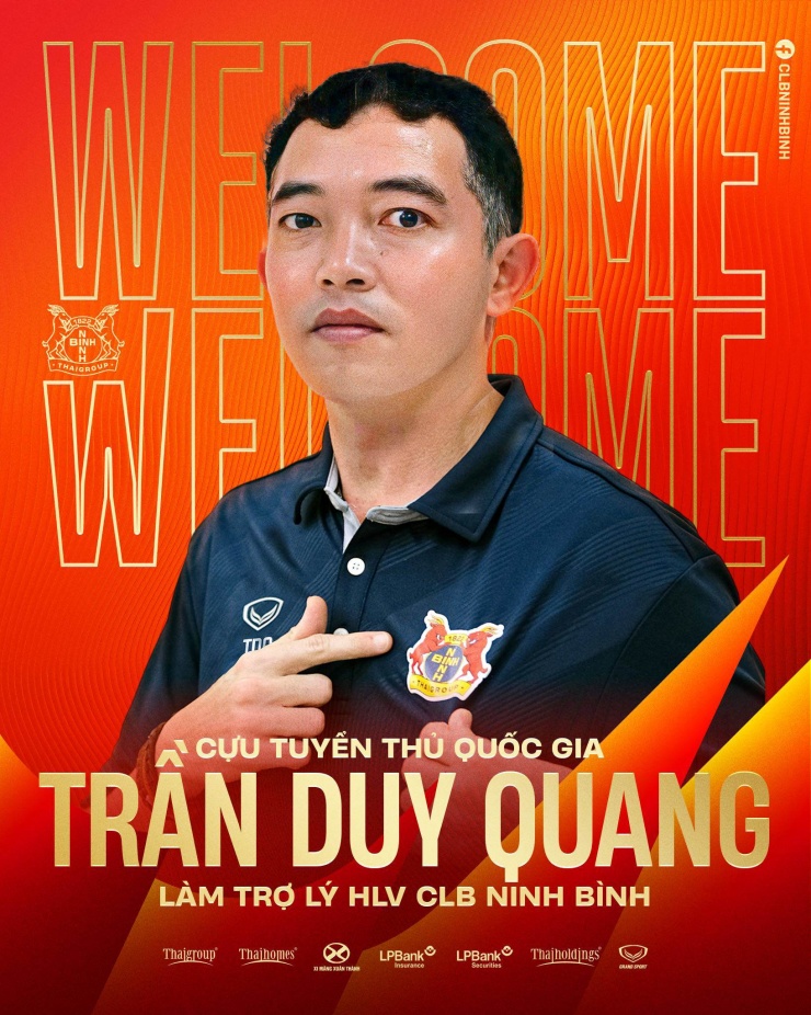 HLV Trần Duy Quang tham gia Ban huấn luyện Ninh Bình FC. Ảnh:&nbsp;Ninh Bình FC.