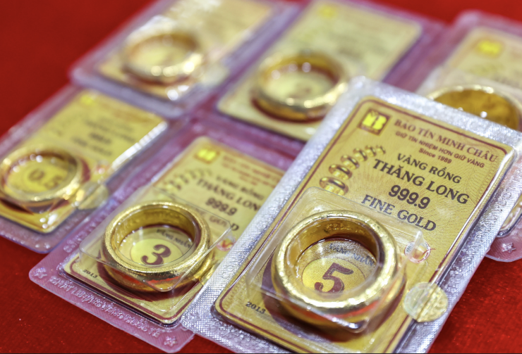 Vàng nhẫn là mặt hàng được nhiều người chọn mua nhất vào ngày vía Thần Tài hàng năm. Ảnh: Phạm Hải