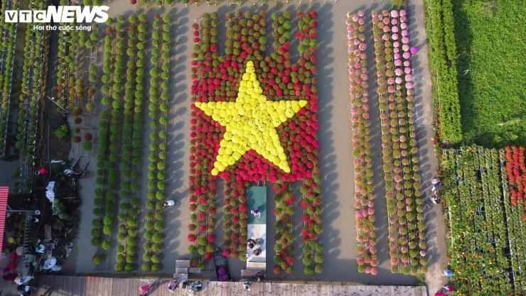 Thời điểm này, hàng trăm giống hoa đồng loạt khoe sắc, tạo nên không gian rực rỡ, sôi động giữa vùng ven sông Tiền.