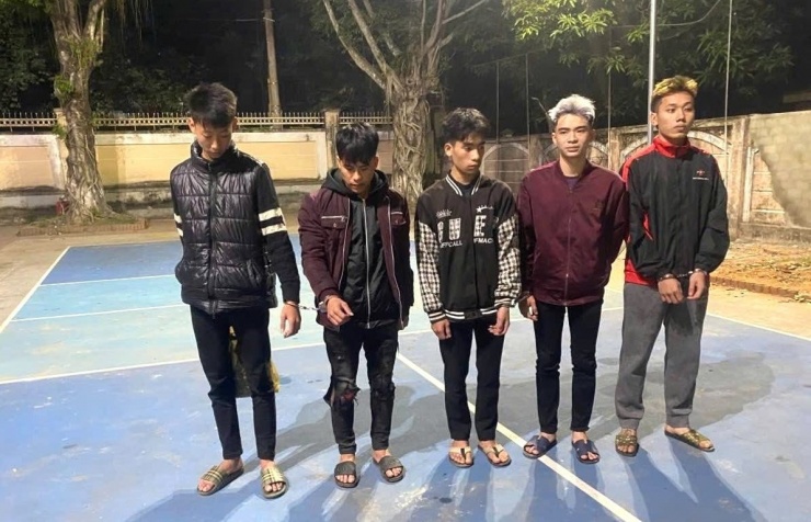 Các đối tượng bị bắt trong đêm.