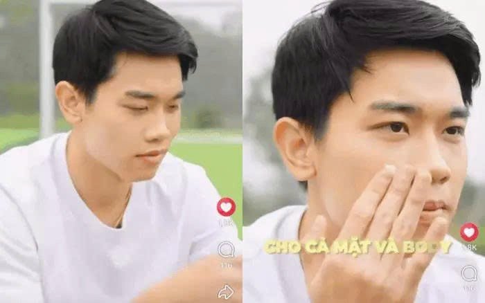 Đình Bắc tham gia một video quảng cáo kem chống nắng.