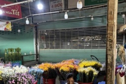 Hình ảnh khác lạ tại chợ hoa sỉ lớn nhất TPHCM trước Tết