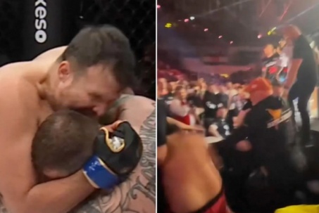 Võ sĩ MMA bắt chước Mike Tyson, cắn gần đứt tai đối thủ rồi ẩu đả trên võ đài