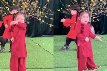 Xem clip em bé khóc vừa múa, dân mạng ví 'như đi làm ngày cuối năm'