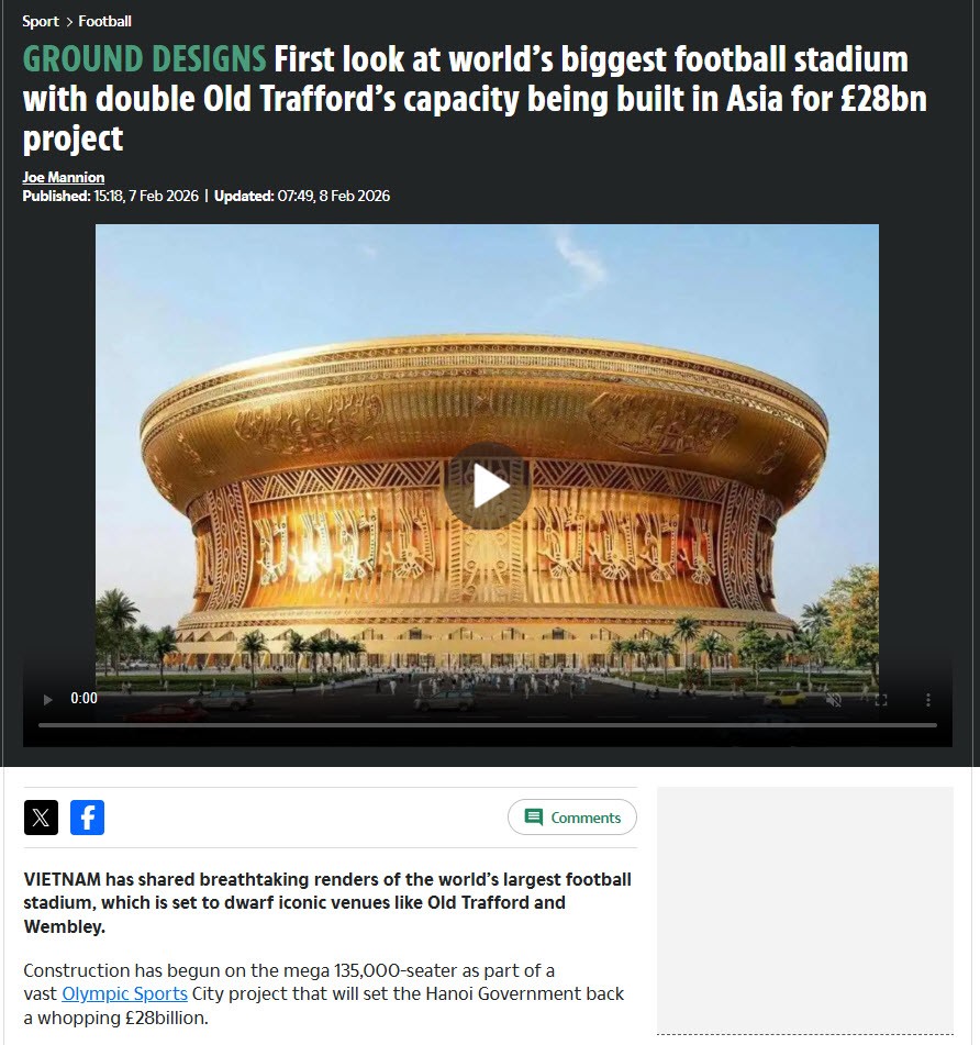 Tờ The Sun choáng ngợp trước quy mô của dự án