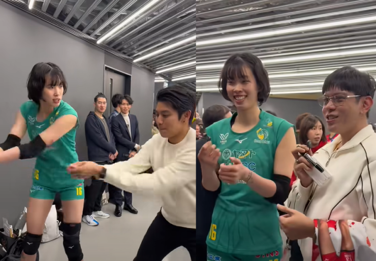 Thanh Thúy ăn mừng cực sung với 2 fan Nhật Bản