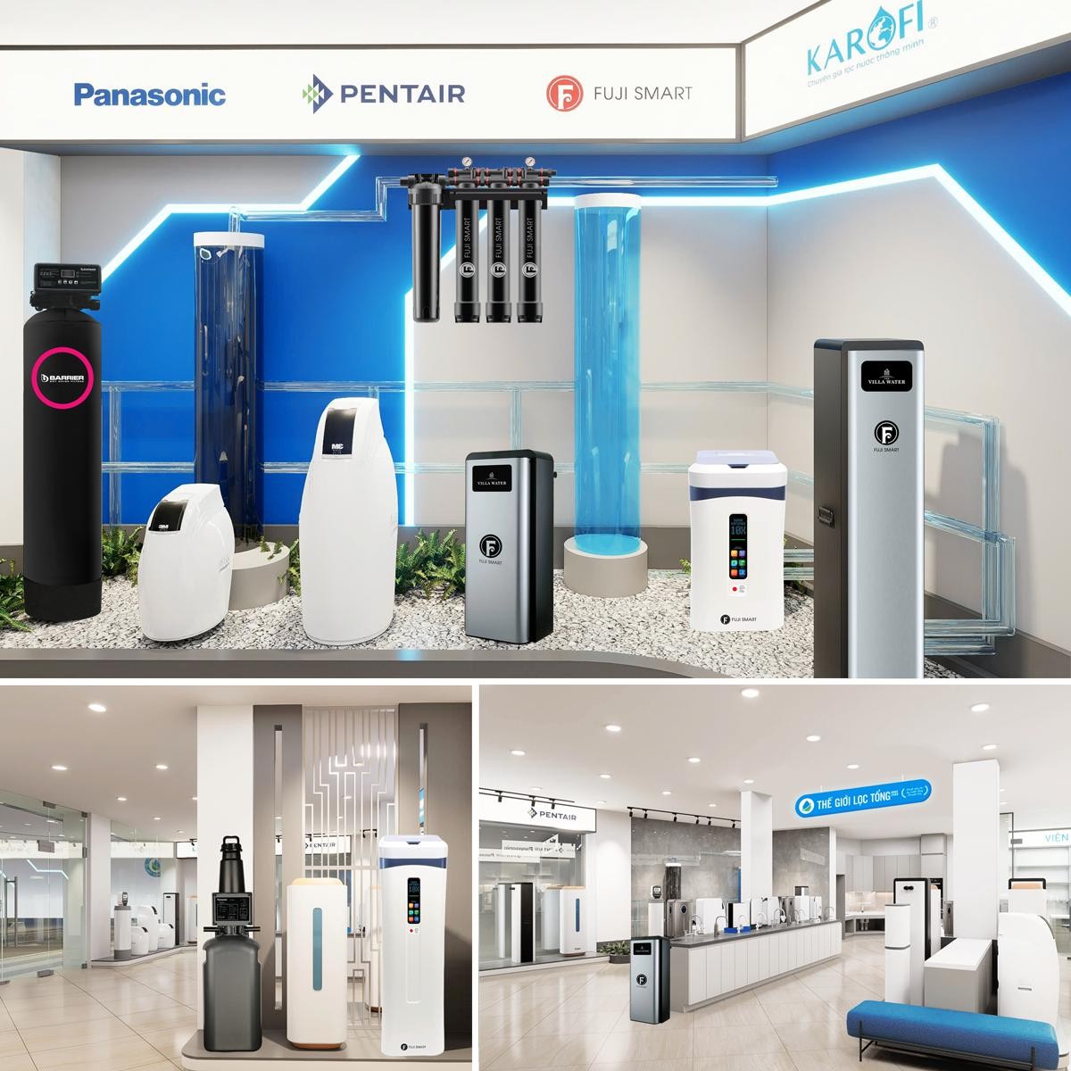 Khu trải nghiệm hệ thống lọc nước tổng triệu đô cho penthouse, biệt thự và biệt phủ