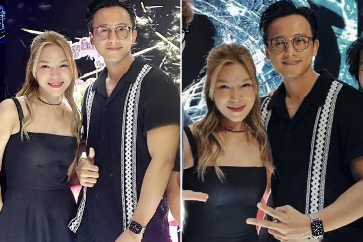 9 năm qua, Mỹ Tâm và Mai Tài Phến đồng hành trong công việc và cả cuộc sống. Trong bức ảnh sinh nhật của Mai Tài Phến hồi 2023, Mỹ Tâm đến chúc mừng, diện trang phục tông đen ăn ý.