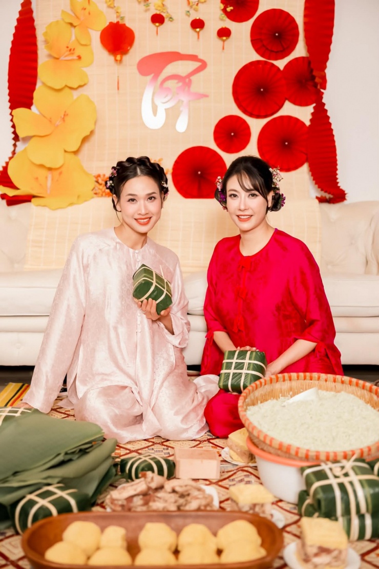 Hà Kiều Anh, Dương Mỹ Linh hội ngộ, gói bánh chưng ở Mỹ - 2