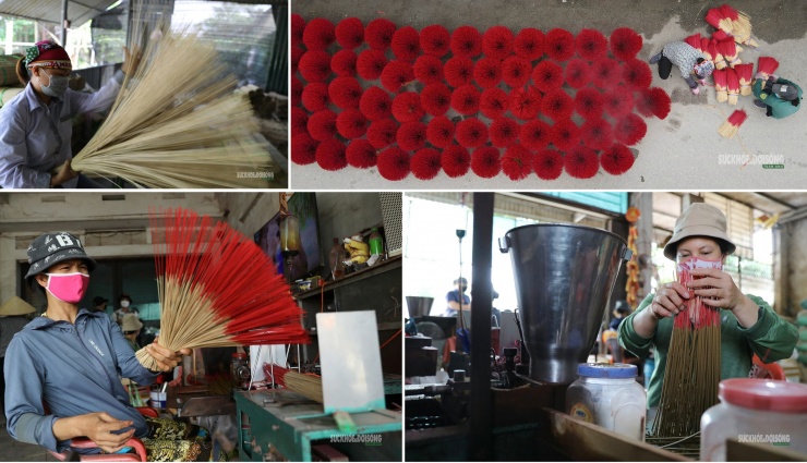 Những công đoạn như chẻ tre, vót tăm đến se hương đòi hỏi sự khéo léo và kinh nghiệm.