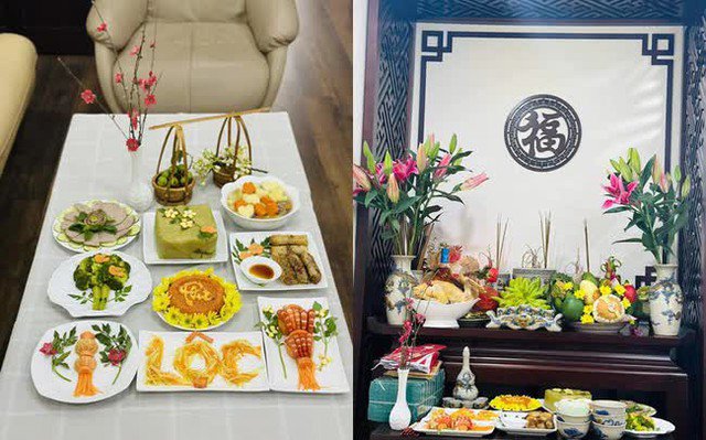 Bà xã NSND Công Lý dọn mâm cúng ông Táo cực đẹp mắt, cầu mong bình an cho gia đình - 5