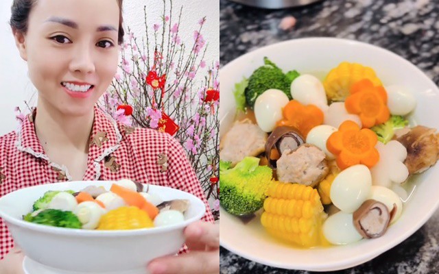 Bà xã NSND Công Lý dọn mâm cúng ông Táo cực đẹp mắt, cầu mong bình an cho gia đình - 4