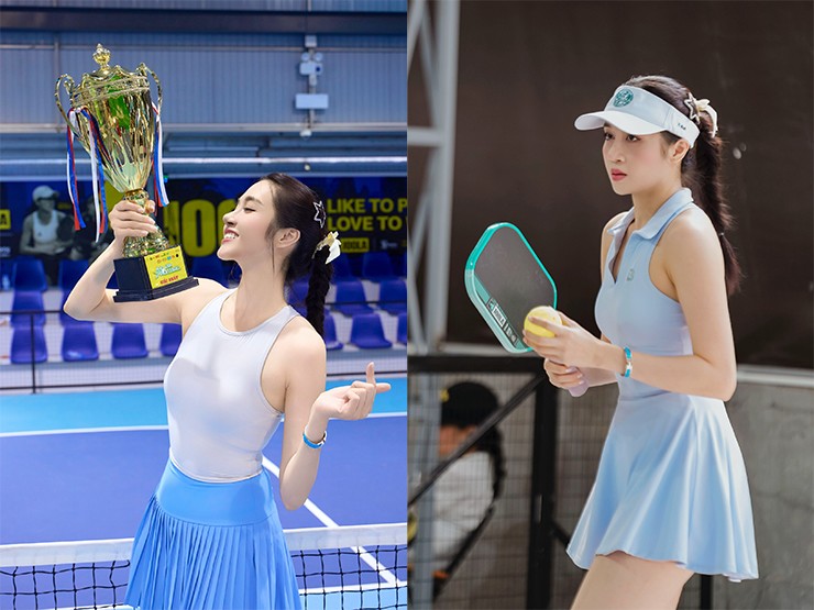Thu An có nhiều thành tích ở bộ môn pickleball nhờ nền tảng thể thao vững chắc