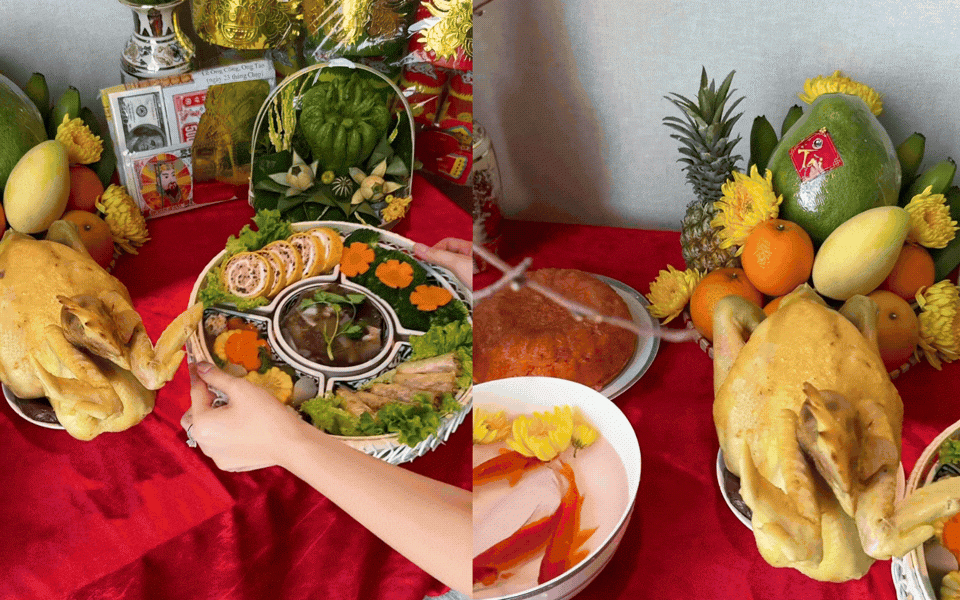 Mâm cúng ông Công ông Táo của 'nàng dâu hào môn' Đỗ Hà có món ăn cực đặc biệt, vừa đẹp mắt, vừa dễ làm - 11