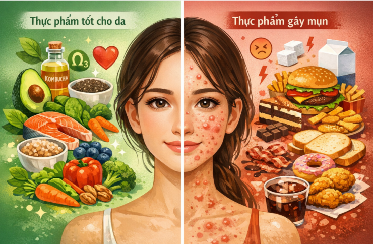 Ăn gì để da sạch mụn, mịn màng? - 1