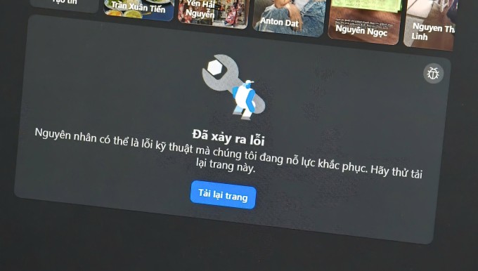 Facebook gặp sự cố không thể truy cập chiều 11/2. Ảnh: Trọng Đạt