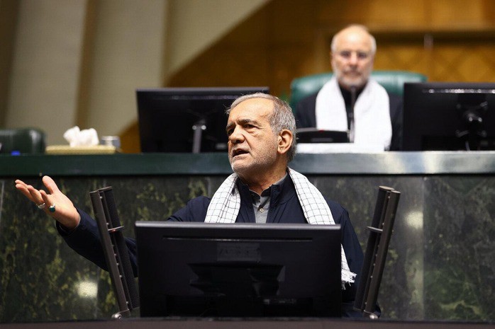 Tổng thống Iran Masoud Pezeshkian. Ảnh: Văn phòng Tổng thống Iran