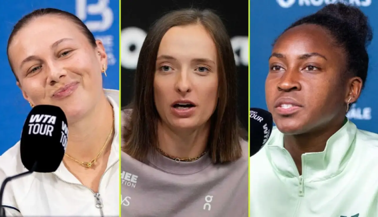 Anisimova, Swiatek và Gauff (từ trái qua) đều dè dặt trước đề xuất mới
