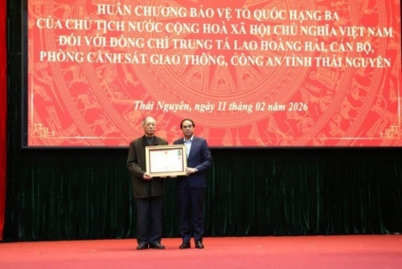 Truy tặng Huân chương Bảo vệ Tổ quốc cho Trung tá CSGT hy sinh ở Thái Nguyên