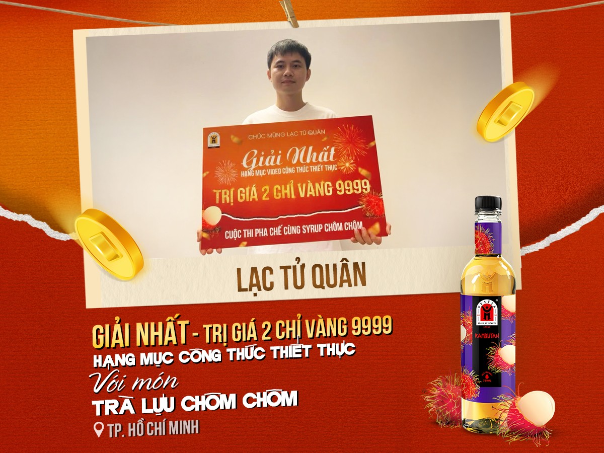 Chinh phục giải thưởng 1 chỉ vàng tại cuộc thi “Pha chế cùng Syrup Đường Đen Hestia” - 4