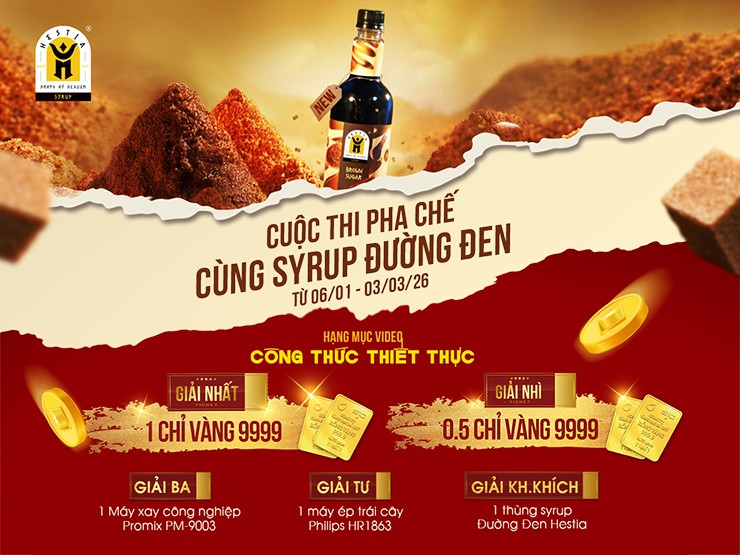 Chinh phục giải thưởng 1 chỉ vàng tại cuộc thi “Pha chế cùng Syrup Đường Đen Hestia” - 1