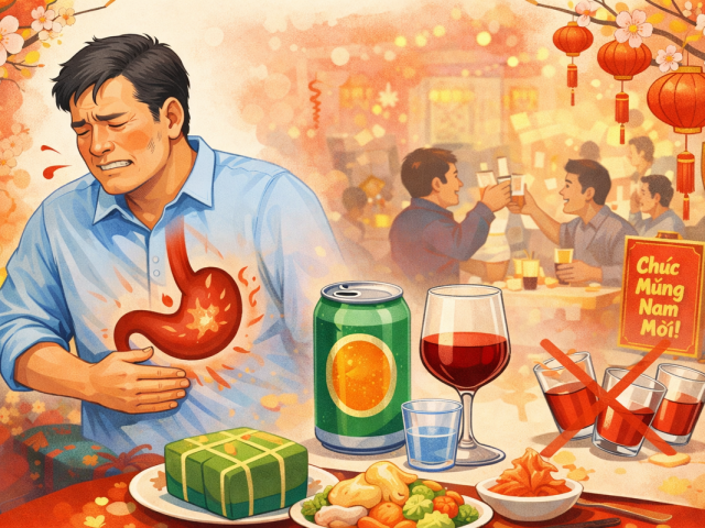 3 nguyên tắc 'vàng' khi uống rượu bia ngày Tết cho người viêm loét dạ dày